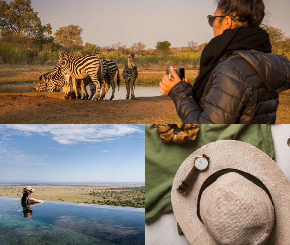 cool mornings and hot afternoons on   a safari.