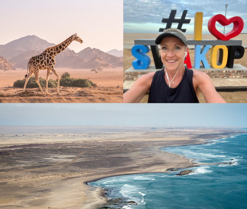 Safari consultant, Camille Rowe of African Safari Consultants on location in Namibia's Skeleton Coast.